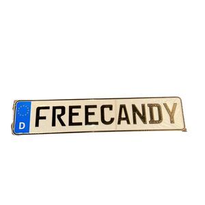 European German License Plate Free Candy 20.5” X 4.5”